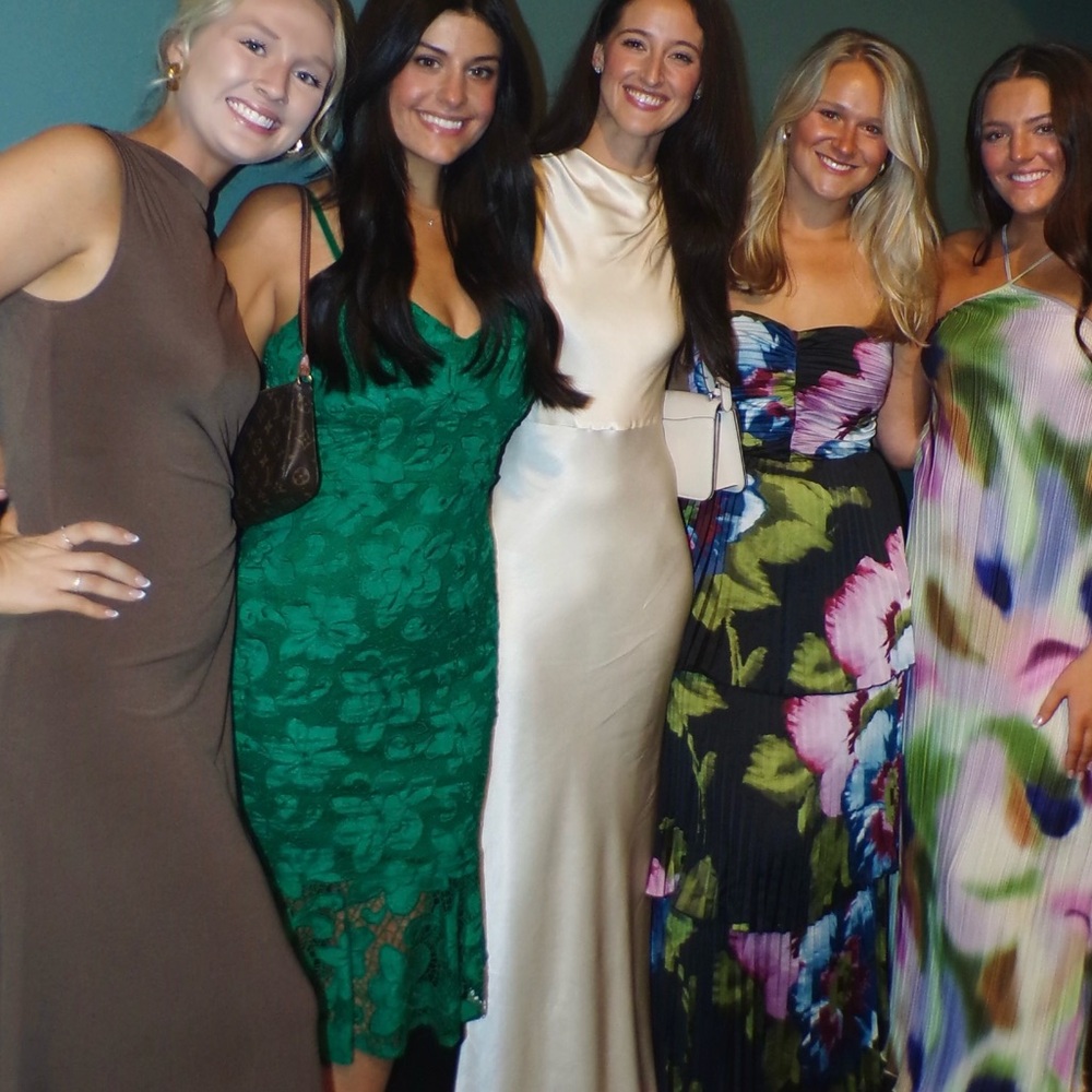 Dillard green lace dress